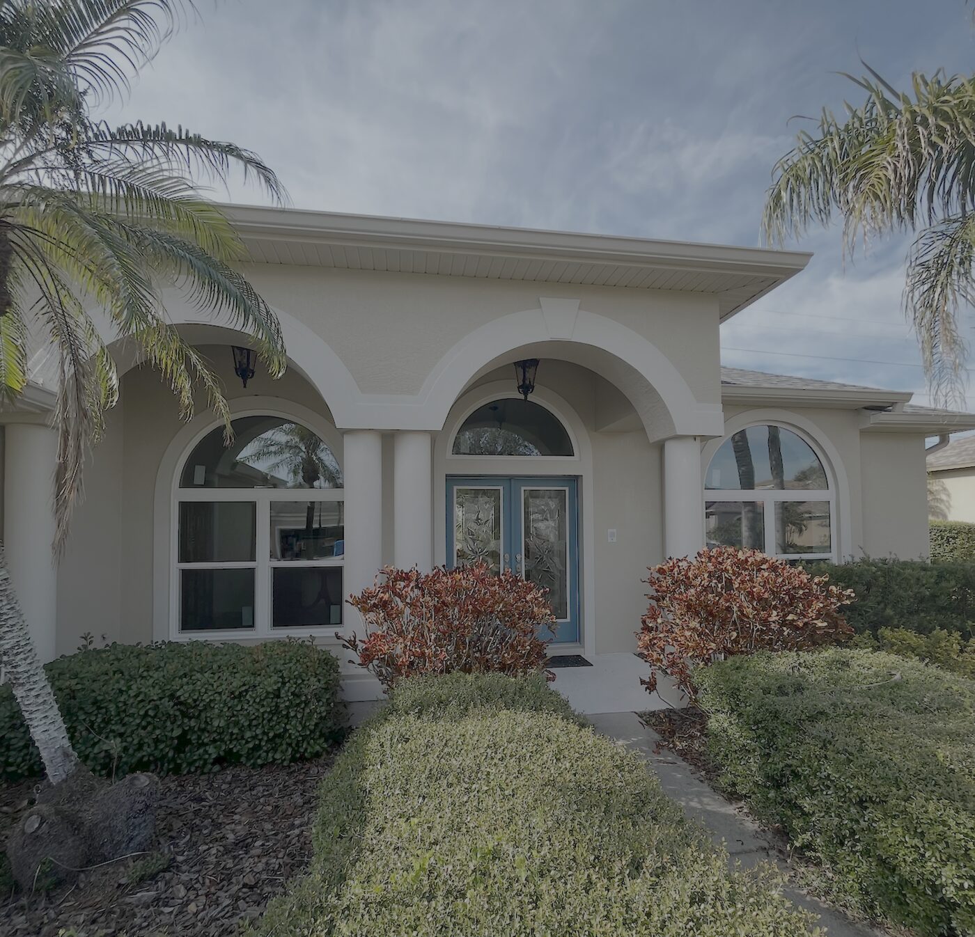 Arched entry windows — completed project